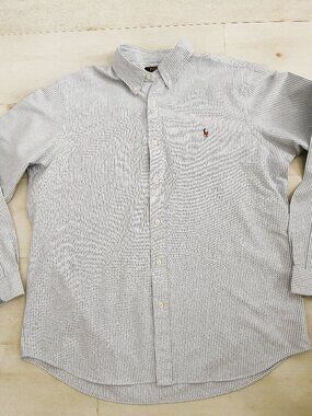 Polo Ralph Lauren Classic Fit Striped Oxford Shirt Blue/White XL (185/104A)